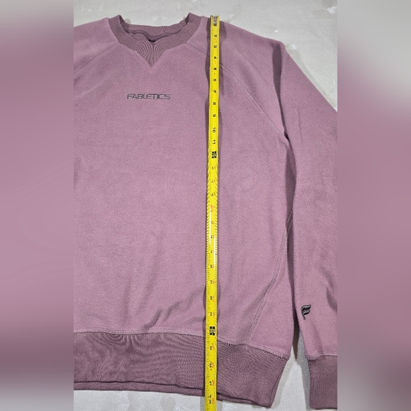 Fabletics The Go-To Crew Flipped Fleece Sweatshirt Men Sz M Plum Cactus - Picture 12 of 13